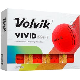 Volvik Vivid Soft Golf Balls (One Dozen) (Red)