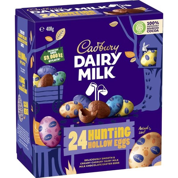 Cadbury Dairy Milk Hunting Hollow Eggs 24 Pack