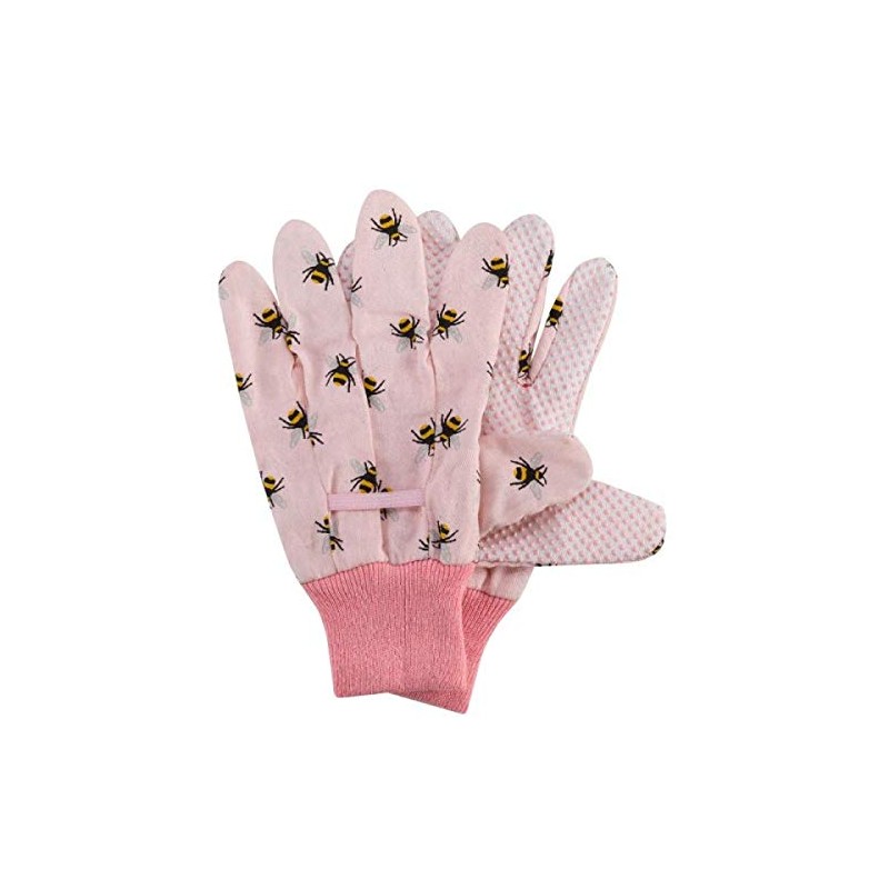 Cotton Grip Triple Pack Bees Gardening Gloves - M8
