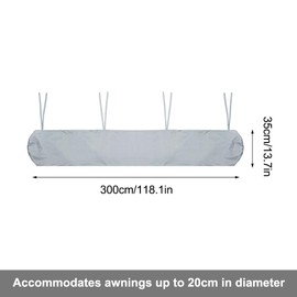 Awning Cover, Awning Protective Cover for Awnings for Storage in Winter, Grey