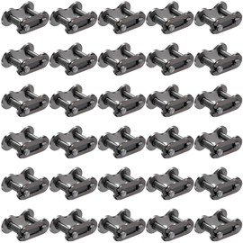 OIIKI 30 PCS Roller Chain Offset Link #25, Steel Alloy Master Connector Link, Heavy Duty Crank Link Suitable for Motorcycle, Bike, Home and Industrial Machinery, Sports Utility Vehicles