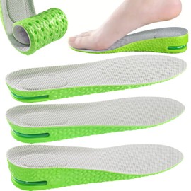 Air Cushion Height Increase Insoles for Men and Women - Shock Absorbing, Comfortable, Invisible Lift, Full-Length, Anti-Odor, Non-Collapsing Design for Sports and Daily Use M(EU 39-40) 2.5CM