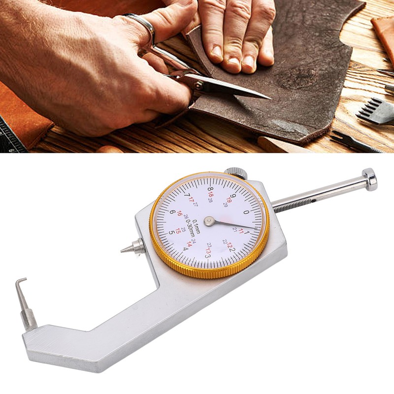Curved Head Thickness Gauge Dial Lockable 0 to 30mm Range