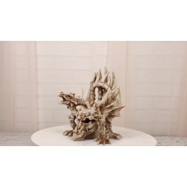 Legendary Arthurian Merlin Dragon Skulls Bones Skeletons Throne Chair Figurine