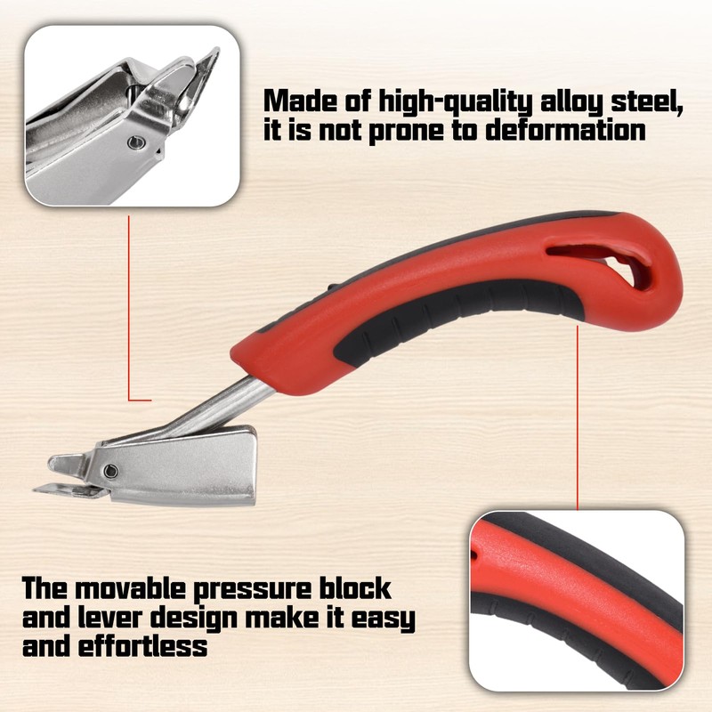 LEONTOOL Staple Removal Tool, Handheld Staple Remover, V-Shaped Staple Puller,
