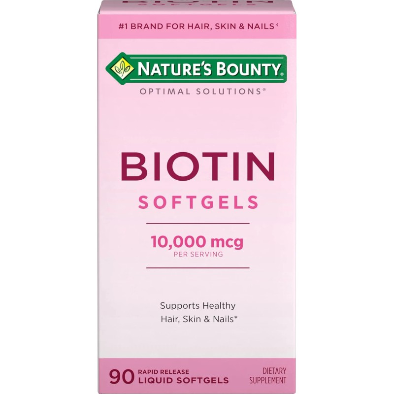 Nature'S Bounty Biotin 10000Mcg, Healthy Hair, Skin & Nails, 90