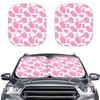 DBBXHZJY Pink Cow Print Sun Shade for Windshield Foldable Front