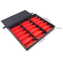 CeRaBuRET 18 Slot Sunglasses Organizer Stand Holder, Sunglasses Display Case, Multiple Eyeglasses Holder Display Case/Tray for Stores (Black, Red)