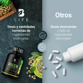 Café Verde 100% Puro 90 Cápsulas. Green Coffee, B Life Sabor Sin sabor