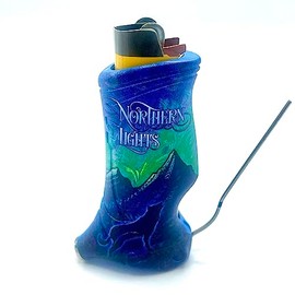 Califari's Toker Poker® - Bic Lighter Sleeve Case Cover Multi Tool, Strain Art Collection, All Inclusive Lighter Holder Tool for Camping Pipe Cleaning & More (Northern Lights)