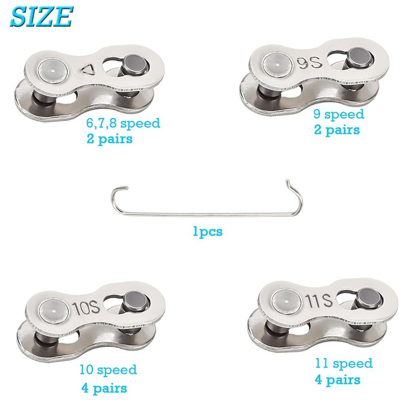 LBING Chain Lock Bicycle Chain 12 Pairs Bicycle Chain Clasp