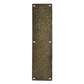 SKANDH Iron Antique Brass Powder Coated 11.5" X 3" Inch Push Plate for Door