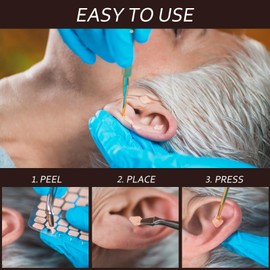 Beavorty Vaccaria Ear Seeds: 1800 Counts Disposable Ear Press Seeds - Multi-Condition Acupressure Tapes (30 Sheets)