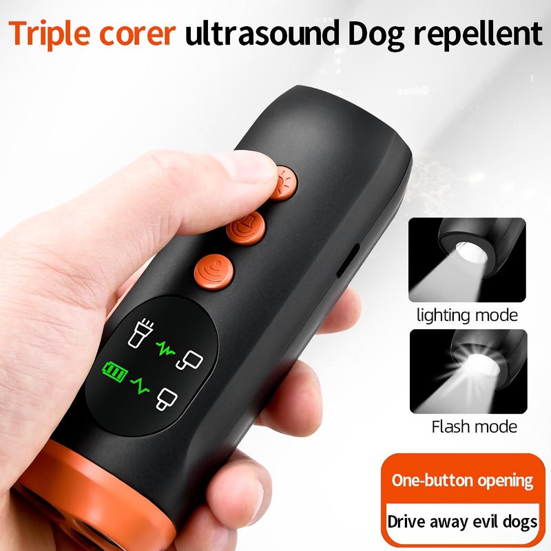 2025 Dog Bark Deterrent,Rechargeable Sonic Dog Repeller,Safe 25KHz Sonic Frequency