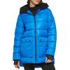 Kenneth Cole Womens Mixed Media Heavyweight Puffer Jacket, Aqua, Large