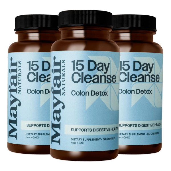 15 Day Cleanse Colon Detox (3 Pack), Dietary Supplement, 30