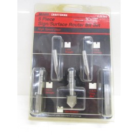 Craftsman NOS! CRAFTSMAN TOOLS 5-pc. SIGN /SURFACE ROUTER BIT SET, HSS, 26360