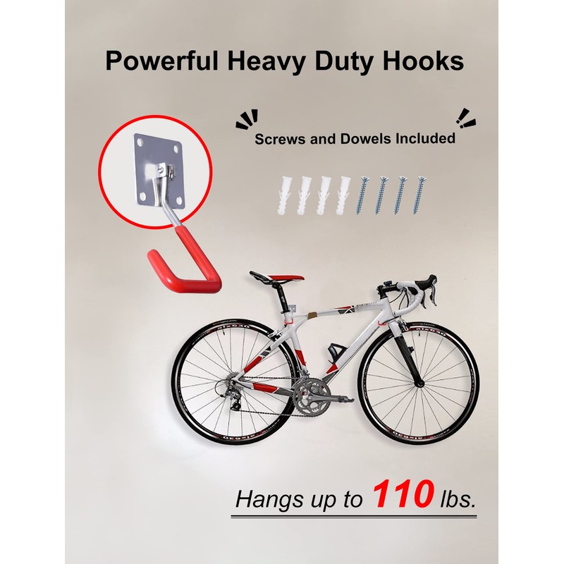 HAISHINE Wall Hook, Garage Storage Hook, Heavy Duty Garage Hook,
