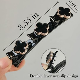 12PCS Sparkling Crystal Stone Braided Hair Clips, Braided Hair Clips Hairpin Duckbill Clips with 3 Small Clips Hair Barrette Rhinestone Hair Clips, Braided Hair Clip with Rhinestones for Women/Girls