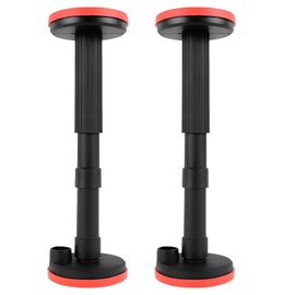 2Pcs Telescopic Support Rod Nylon Cabinet Adjustable Support Pole 200kg Weight Capacity High Hardness Sink Support Bracket 7.09-17.72inch Cabinet Lifting Bracket Fulasun (Black, Double Sockets Style)