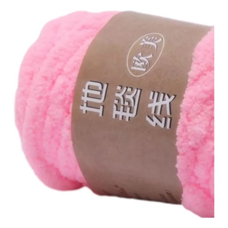 Hilo Grueso, Hilo Voluminoso Hecho A Mano, Lavable, Rosa