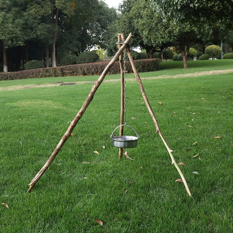 Stainless steel campfire tripod, camping tripod, barbecue accessories, campfire tripod,