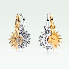 MSPOVOF Heart Christmas Animal Charms Bead for Bracelets and Necklaces S925 Sterling Silver Charms for Christmas Birthday Women Jewellery Gift, Cubic Zirconia