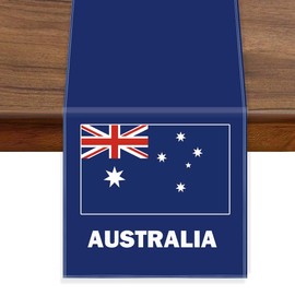 Australia Velvet Table Runner,Australian Flag Table Cloth Decoration,Soft Texture Tablecloth for Home Party Decor 12×72inch