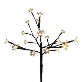 EpicGadget Solar Flower Fairy Light, Warm White Stainless Steel Solar Path Lights for Outdoor Landscape Lighting, Patio, Yard, Walkway, Driveway, Garden (Warm White) (1 Piece)