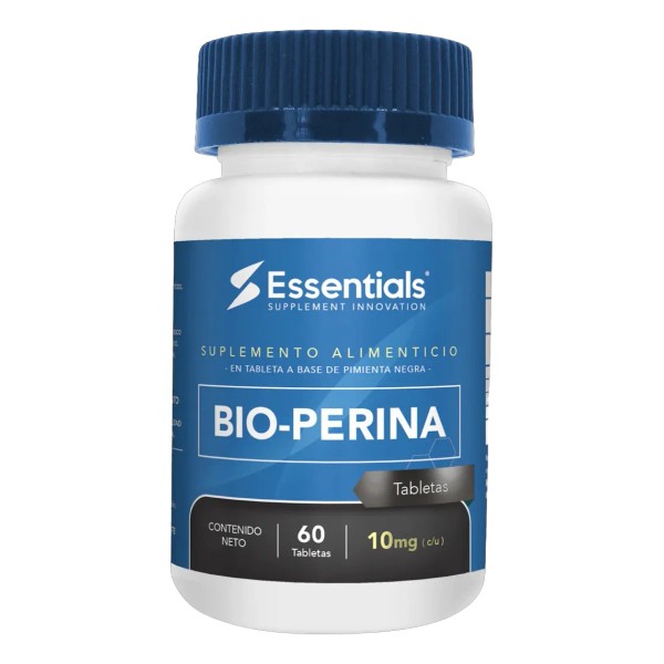 Essentials Bioperina 60 Tabletas 10mg Sabor Sin sabor