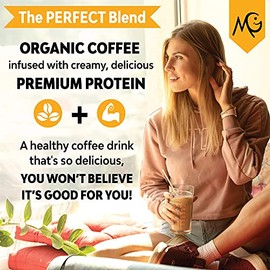 MariGold MariGold High Protein Collagen Coffee - Vanilla Collagen Latte, Dairy Free, 20g Grass-Fed Type I & III Collagen Peptides, Energy Boost, 2 Shots Organic Espresso, Non-GMO, 1 Lb Bag, 15 Servings