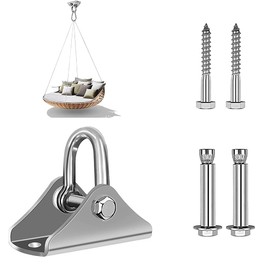 Stainless Steel Ceiling Hook, Stainless Steel Ceiling Hook, Rotating Ceiling Hook, Rotation Made of Stainless Steel Swing Ceiling Hook for Family, Bedroom, Hanging Yoga, Hanging Chair, Sandbag, Swing