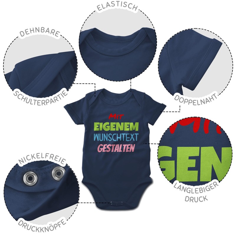 Geschenk mit Namen personalisiert by Shirtracer - Baby Bodysuit Boy