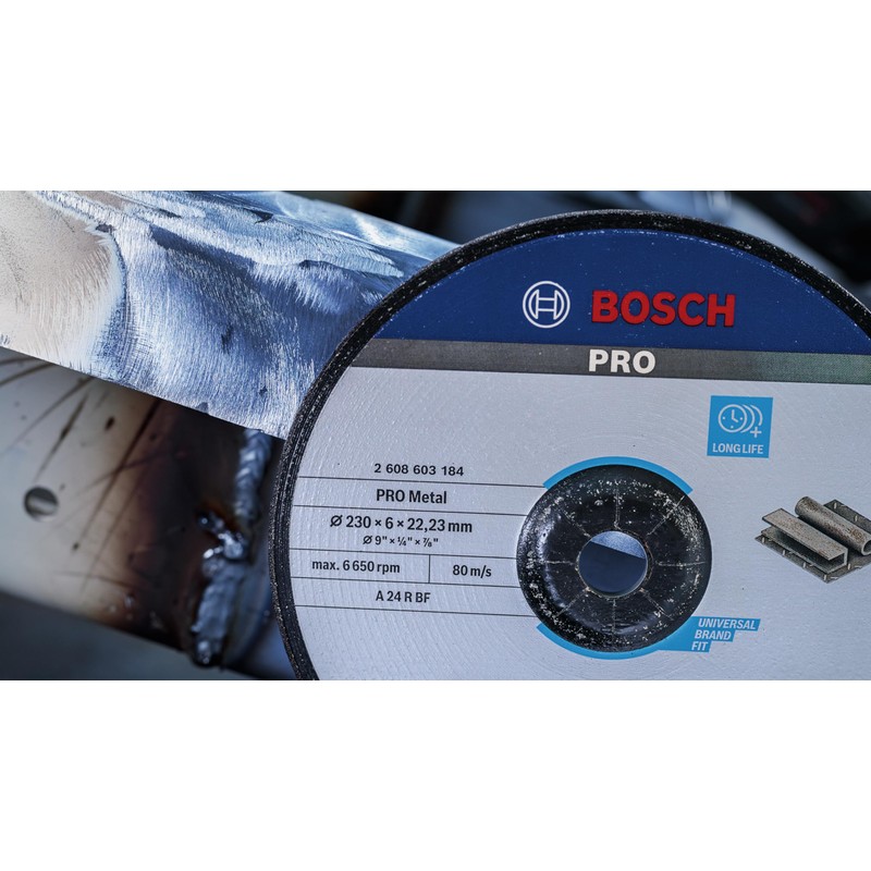 Bosch 2608600379 Grinding Disc for Steel, Black, 180 x 8