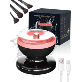 Makeup Brush Cleaner Machine Leumorcioa Electric Silicone Cosmetic Brush Cleaners For Girl Women- Automatic Deep Cleaning Makeup Brush Washer- Makeup Accessories
