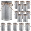 16 PCS Flower Buckets, 5.9in Farmhouse Metal Vase with Non-Slip