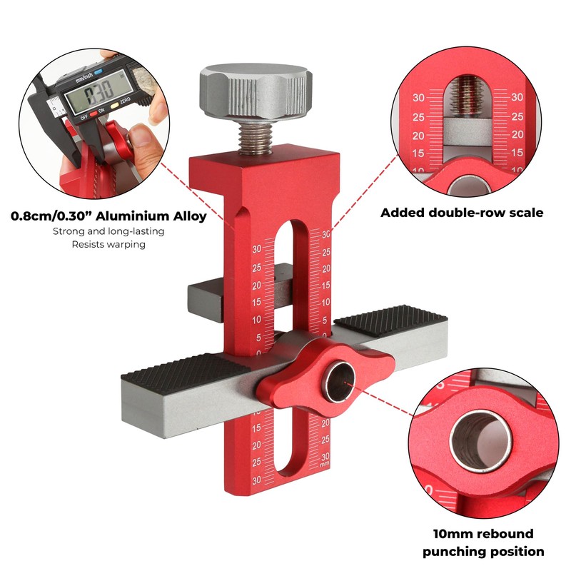 2-in-1 Cabinet Door Handle Mounting Jig Positioning Tool for Installing