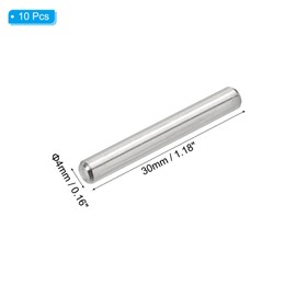 PATIKIL 304 Stainless Steel Dowel Pins 4 x 30 mm, 10 Pack Metal Dowel Pins Shelf Pegs Support Shelves Bunk Bed Fasten Elements Hardware for Furniture Fixing Component Position