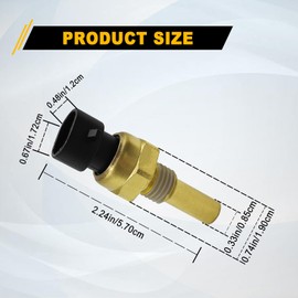 19236568 Engine Coolant Temperature Sensor Compatible with Chevy Avalanche Impala Trailblazer Suburban 1500 2500 HD Express Silverado GMC Envoy Sierra Yukon Savana Saturn OE# 213-4514 12608814