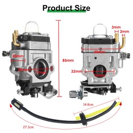 Sruchy Carburetor for Harbor Freight 52CC 2HP Predator Earth Auger 63022 Compatible with MP15 49cc 43cc
