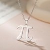 TEAMER Delicate PI Symbol Necklace Lightweight PI Math Symbol Pendant