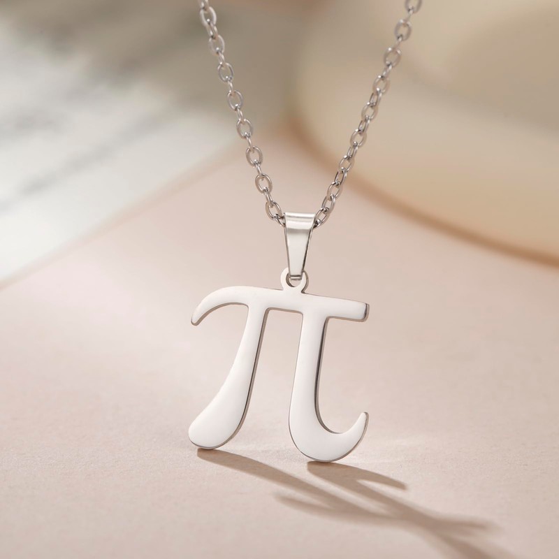 TEAMER Delicate PI Symbol Necklace Lightweight PI Math Symbol Pendant