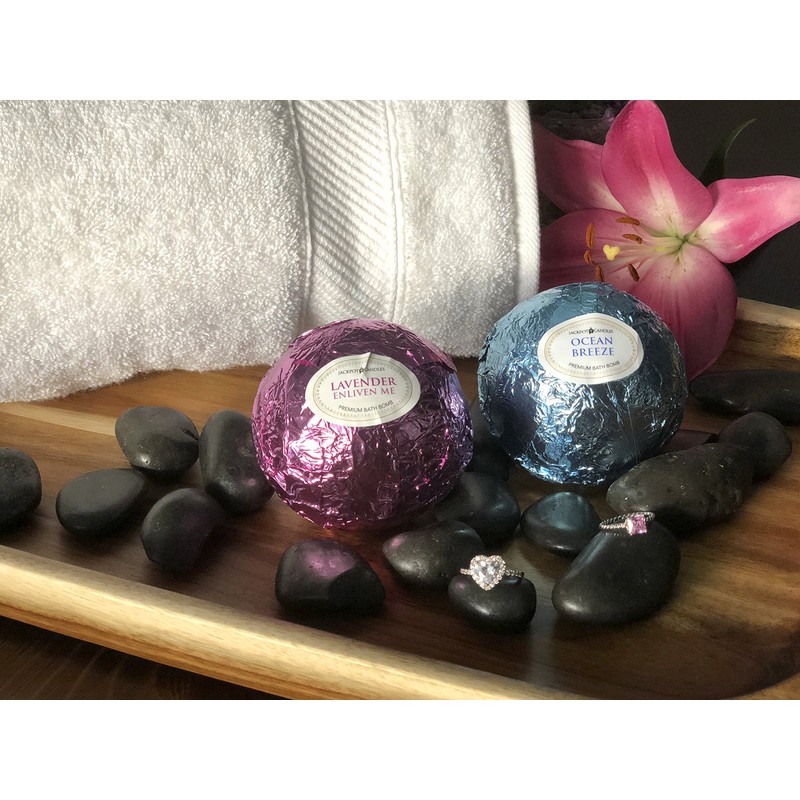 Ocean Breeze Lavender Bath Bombs Gift Set of 2 with