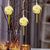 Herzwild 8 x Christmas Tree Decorations Candy Canes Lollipop Gold