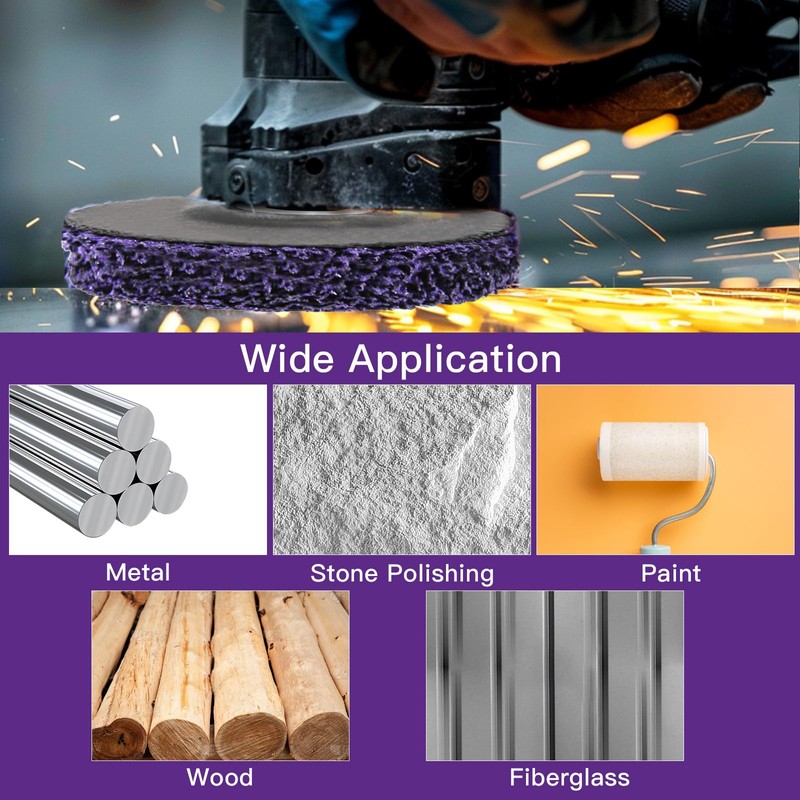 CSD Sanding Disc 125 mm - 5 Pieces Purple Cleaning