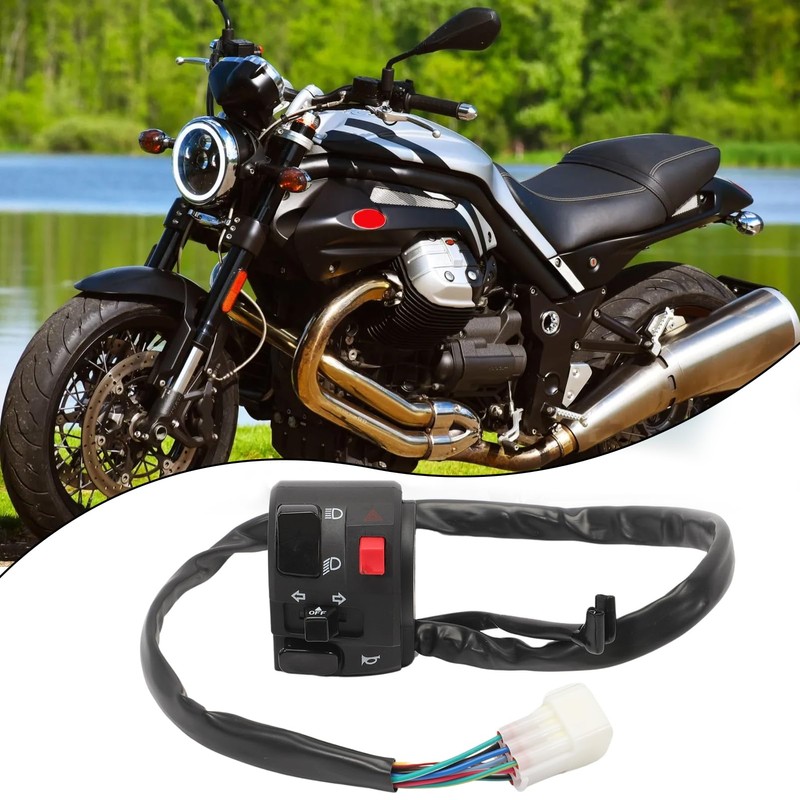 Anlseiod Motorcycle Switch Handlebar Switch for Turn Signal Switch Indicator
