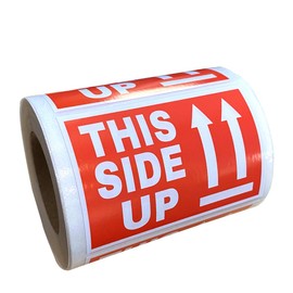 This Side Up Warning Stickers for Shipping and Packing - 2" X 3" Permanent Adhesive Labels 300 Per Roll