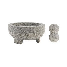 Farberware Professional Granite Molcajete Mortar and Pestle Stone Grinder, 4-Cup, Gray