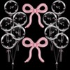 Pink Bow Balloons 20 In Bubble Bobo Balloons With 150