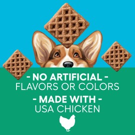 Newman's Own Woofles Dog Treats - Waffle Shape Dig Treats -10 oz - 6 Pack - Made in The USA - No Artificial Preservatives, Flavors or Colors - No Wheat, Corn or Soy (10 oz, Chicken)